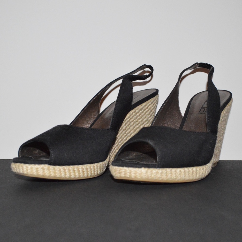Black Summer Wedges